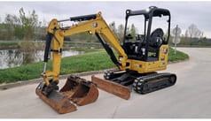 2023 Caterpillar 302.7 crawler excavator, side view 2023 Caterpillar 302.7 crawler excavator, side view