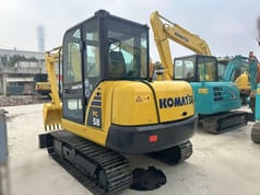 2021 Komatsu PC58 mini excavator, rear three-quarter view
