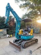 2020 Kubota U-30-3 S mini excavator, front three-quarter view