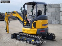 2023 XCMG XE35 E mini excavator, rear three-quarter view