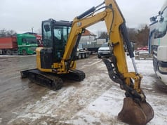 2024 Caterpillar 303-07CR crawler excavator, front three-quarter view