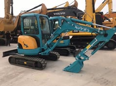 2022 Kubota U25 mini excavator, side view