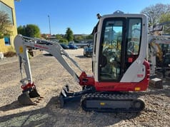 2023 Takeuchi TB216 V0 mini excavator, side view 2023 Takeuchi TB216 V0 mini excavator, side view