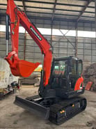2020 Doosan DX60-9C mini excavator, side view