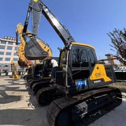 2023 Volvo EC140 crawler excavator, side view 2023 Volvo EC140 crawler excavator, side view