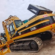 2024 Caterpillar 330BL crawler excavator, rear three-quarter view