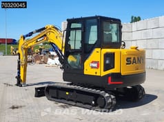 2024 Sany SY60 C mini excavator, rear three-quarter view