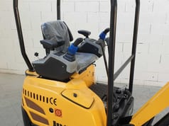 2026 JPC KV15 mini excavator, front three-quarter view