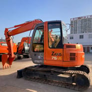 Hitachi Zaxis 75US crawler excavator, side view
