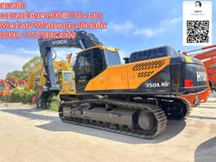 2022 Hyundai 350LC-9 excavator, rear three-quarter view 2022 Hyundai 350LC-9 excavator, rear three-quarter view