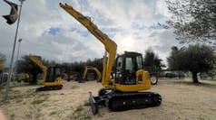 2022 Komatsu PC80MR-5 mini excavator, side profile view