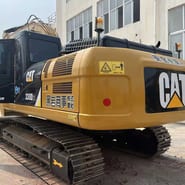 2020 Caterpillar 330D2L crawler excavator, rear three-quarter view