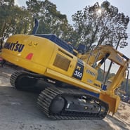 2025 Komatsu PC350-7 crawler excavator, rear three-quarter view 2025 Komatsu PC350-7 crawler excavator, rear three-quarter view
