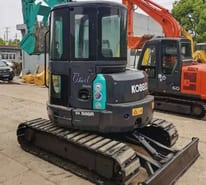 2024 Kobelco SK50SR mini excavator, rear three-quarter view