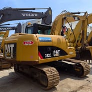 2022 Caterpillar 312D excavator, rear three-quarter view 2022 Caterpillar 312D excavator, rear three-quarter view
