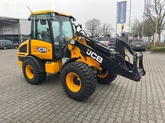 2023 JCB 407 wheel loader, front three-quarter view