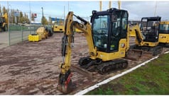 2021 Caterpillar 301.8-05 crawler excavator, front three-quarter view