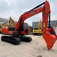 Doosan DX150-9C crawler excavator, side view