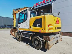 2018 Liebherr A916 LITRONIC wheel excavator, rear three-quarter view