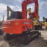 2021 Hitachi Zaxis 70 crawler excavator, rear three-quarter view 2021 Hitachi Zaxis 70 crawler excavator, rear three-quarter view