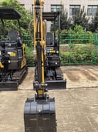 Sany SY16C mini excavator, front view