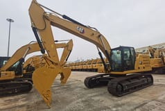 2026 Caterpillar 330GC crawler excavator, side profile view