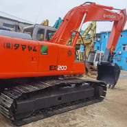 Hitachi EX200 crawler excavator side view Hitachi EX200 crawler excavator side view