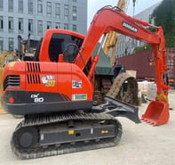 2023 Doosan DX80 mini excavator, side view
