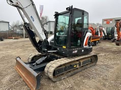 2024 Bobcat E88 mini excavator, front three-quarter view