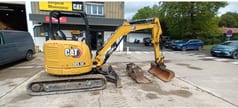 2020 Caterpillar 303.5E CR crawler excavator, side profile view 2020 Caterpillar 303.5E CR crawler excavator, side profile view