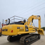 2023 Komatsu PC350-7 crawler excavator, rear three-quarter view 2023 Komatsu PC350-7 crawler excavator, rear three-quarter view