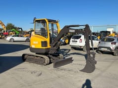 2012 Volvo ECR28 mini excavator, side view