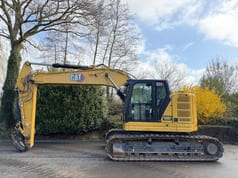 2020 Caterpillar 325-07A crawler excavator, side view