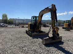 2023 Caterpillar 305 crawler excavator, front three-quarter view 2023 Caterpillar 305 crawler excavator, front three-quarter view