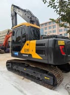 2024 Volvo EC140 crawler excavator, rear three-quarter view