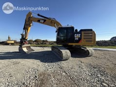 2017 Caterpillar 326F HDHW crawler excavator, side view