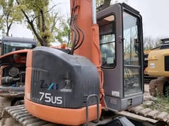 2023 Hitachi Zaxis 75US excavator cab and upper structure view