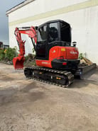 2020 Kubota KX165-5 mini excavator, rear three-quarter view