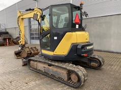 2017 Yanmar VIO80-1A mini excavator, rear three-quarter view