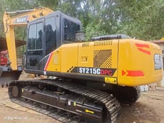2023 Sany SY215C-DPC crawler excavator, rear three-quarter view
