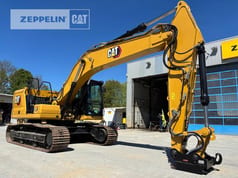 2022 Caterpillar 320-07D crawler excavator, side view