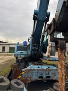 2000 Terex 340 material handler, close-up view of the upper structure and boom