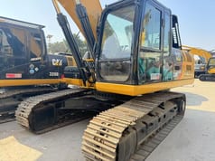 2020 Caterpillar 330D crawler excavator, front three-quarter view