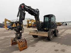 2023 Yanmar B95W wheeled excavator front three-quarter view