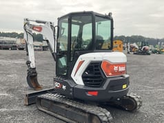 2023 Bobcat E50Z mini excavator, three-quarter front view