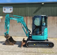 2016 Kobelco SK28SR-6 mini excavator, side profile view