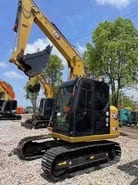 2024 Caterpillar 307E excavator, three-quarter view