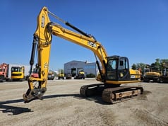 2011 JCB JS210LC crawler excavator, side profile view