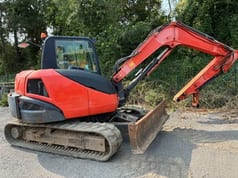2017 Kubota KX080-4 mini excavator, side view