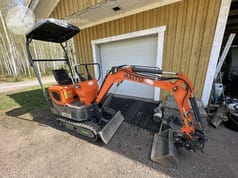 2022 Haitui HT10 mini excavator, side view